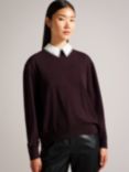 Ted Baker Penniii Mockable Jumper With Embellished Collar