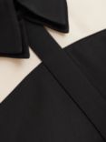 Reiss Veneto Colour Block Mini Shirt Dress, Black