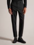 Ted Baker Quantem Tapered Fit Flannel Trousers, Black