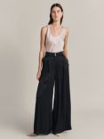 Ghost Sadie Wide Leg Satin Trousers