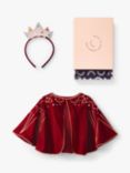 Stych Kids' Velvet Cape & Crown Gift Set, Red/Multi