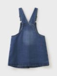 Crew Clothing Denim Pinafore Dress, Dark Blue