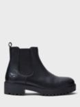 Crew Clothing Olivia Leather Chelsea Boots, Black, Black