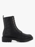 Dune Press Embossed Leather Ankle Boots, Black