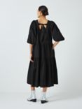 John Lewis Cutwork Sleeve Tiered Dress, Black