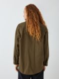 John Lewis ANYDAY Long Sleeve Overshirt, Khaki