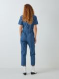 John Lewis ANYDAY Denim Short Sleeve Jumpsuit, Blue