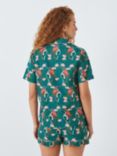 Their Nibs Cotton Flamingo Short Pyjama Set, Teal