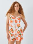 Their Nibs Orange Print Cami & Short Pyjamas, White/Orange