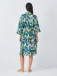 Their Nibs Crane Satin Dressing Gown Robe, Teal