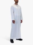 Islamic Impressions Omani Silky Tassel Throbe Jubbah, White