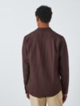 Kin Linen Blend Long Sleeve Shirt, Chocolate Plum