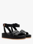 HOFF Town Leather Flatform Sandals, Black