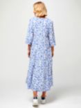Aspiga Emma Cheetah Print Midi Dress, Cream/Blue