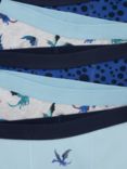 John Lewis Kids' Dragon Print Trunks, Pack of 5, Blue/Multi