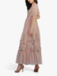 Lace & Beads Azalea Maxi Dress, Dusty Pink