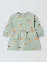 John Lewis Baby Oranges Print Dress, Multi