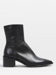 HUSH Taylah Block Heel Leather Ankle Boots