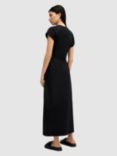 AllSaints Frankie Organic Cotton Maxi Dress, Black