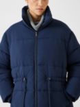 HUSH Joanna A-Line Padded Short Coat, Navy