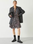 HUSH Vanessa Batik Paisley Mini Shirt Dress, Black/Multi