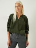 HUSH Cayla Cord Top, Forest Green