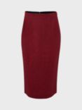 Hobbs Petite Daniella Wool Pencil Skirt, Red