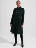 Hobbs Petite Clarisse Double Breasted Coat, Green
