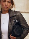 Mint Velvet Belted Leather Biker Jacket