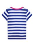 Ralph Lauren Kids' Bear Stripe Short Sleeve T-Shirt, Brilliant Sapphire