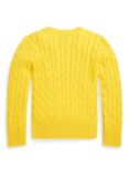 Ralph Lauren Kids' Cable Knit Jumper, Racing Yellow