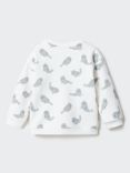 Mango Baby Seals Print Sweatshirt, Natural White