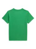 Ralph Lauren Kids' Cotton Signature Logo Short Sleeve T-Shirt, Preppy Green