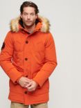Superdry Everest Faux Fur Hooded Parka Coat, Pureed Pumpkin
