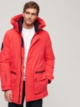 Superdry City Padded Parka Jacket, Sunset Red