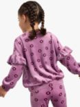 Lindex Kids' Frill Sleeve Velour Jumper