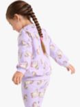 Lindex Kids' Unicorn Print Organic Cotton Blend Sweatshirt, Lilac/Multi