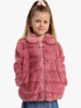 Lindex Kids' Faux Fur Jacket, Pink