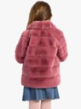 Lindex Kids' Faux Fur Jacket, Pink