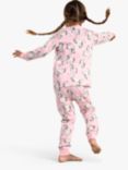 Lindex Kids' Unicorn Print Pyjamas, Pink