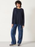 HUSH Rachel Relaxed Fit Top, Midnight Navy