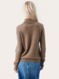 Part Two Riahs Turtleneck Slim Fit Pullover Jumper, Mink Melange