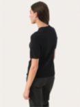 Part Two Everlotta Short Sleeve Cashmere Jumper, Black