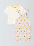 John Lewis ANYDAY Baby Lemons Dungarees and T-Shirt Set, Multi