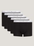 Tommy Hilfiger Essential Repeat Logo Trunks, Pack of 5, Black