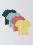 John Lewis Kids' Short Sleeve Cotton T-Shirt, Pack of 4, Multi