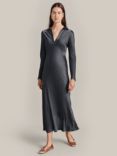 Ghost Maira Midi Dress, Dark Slate