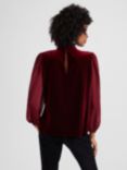 Hobbs Faye Twist Neck Velvet Top