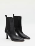 HUSH Leather Chelsea Stiletto Boots, Black