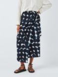 John Lewis Haze Spot Print Linen Blend Skirt